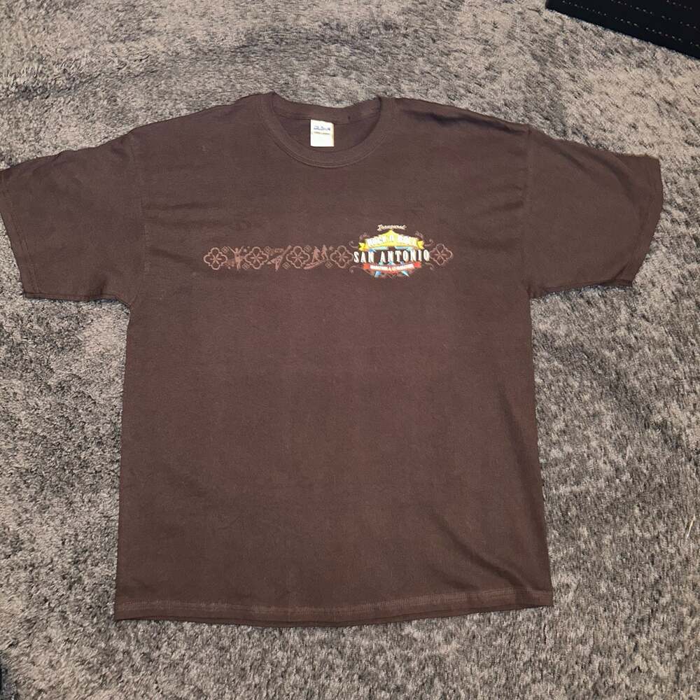 Vintage 2008  Rock 'n' Roll San Antonio Marathon T-Shirt Brown Sz XL L11